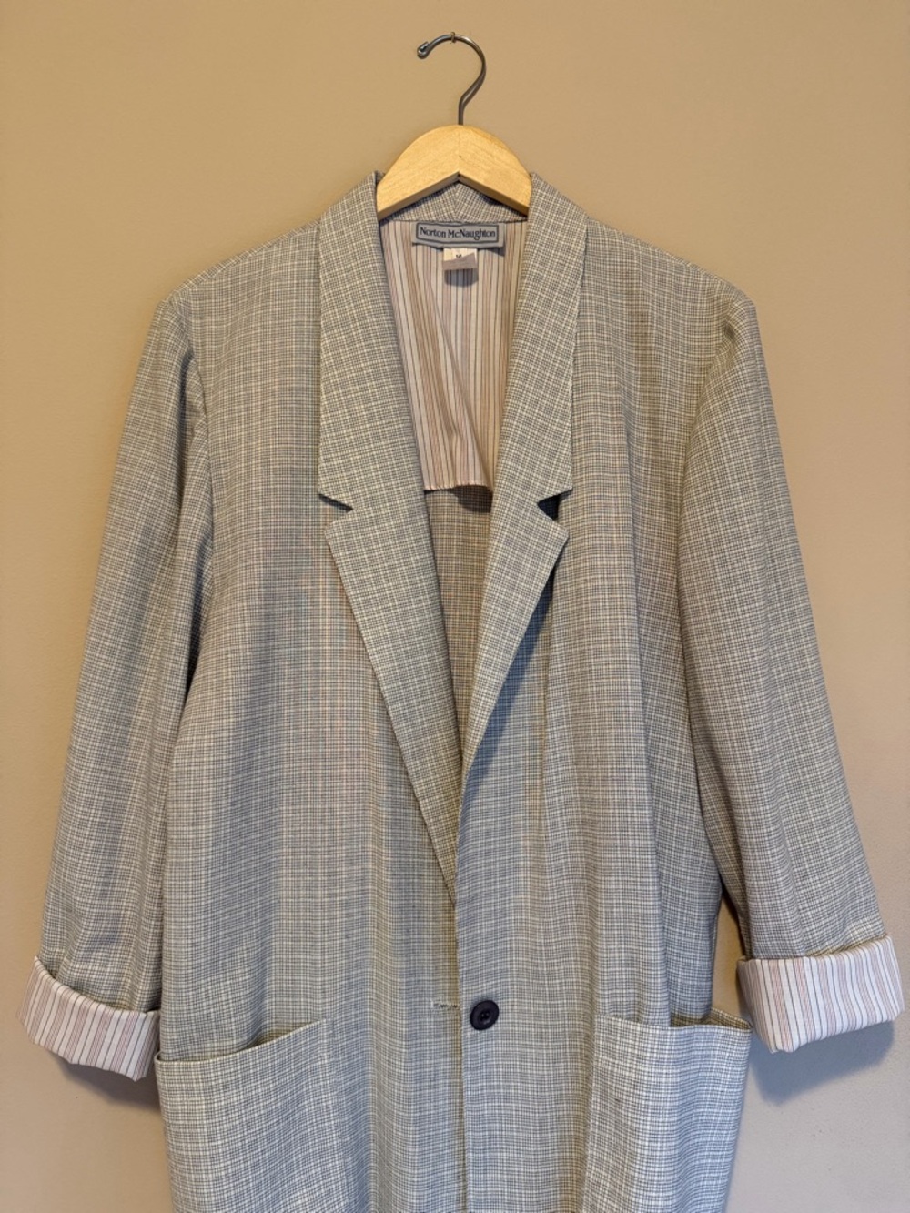 Norton McNaughton Vintage Checkered Blazer
